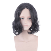 Drifter Harry Potter, Severus Snape, Professor, black mid-parted short curly hair cos wig thumbnail 5