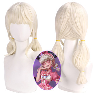 漂流假发 第五人格cos三丽鸥联动拉拉队员 美乐蒂 黄双马假发