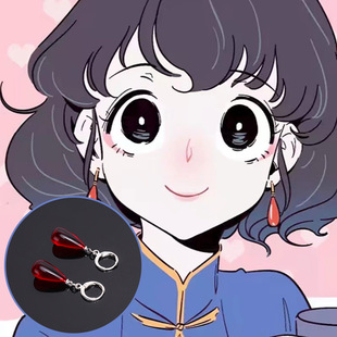漂流假发 万册耳饰常乐同学cos耳夹令我无法告白漫画琉璃耳夹耳环