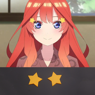 漂流假发 五等分的新娘中野五月cos发卡星星发饰肉包怪道具配件