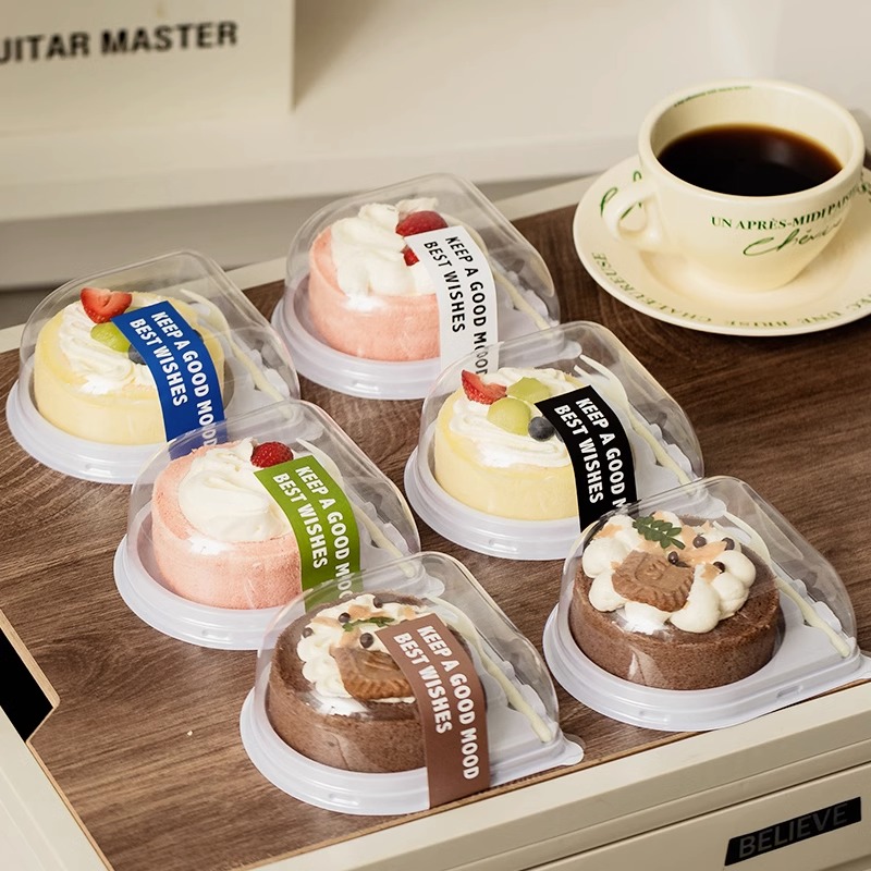 单格蛋糕卷班戟慕斯甜品包装盒