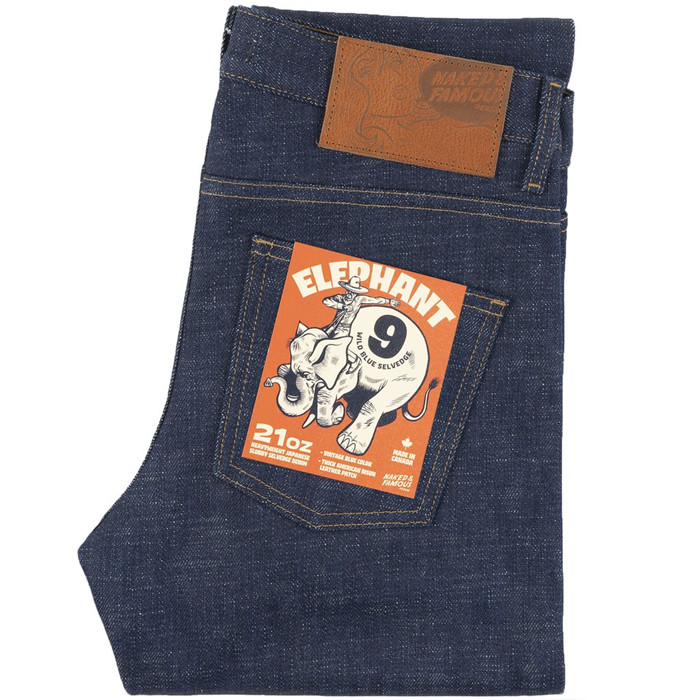 赤耳原色牛仔裤重磅日本面料