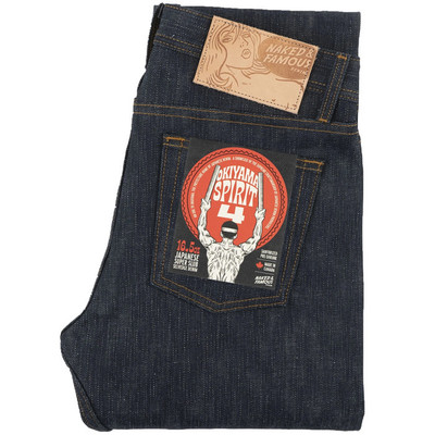 NAKEDFAMOUS竹节牛仔裤