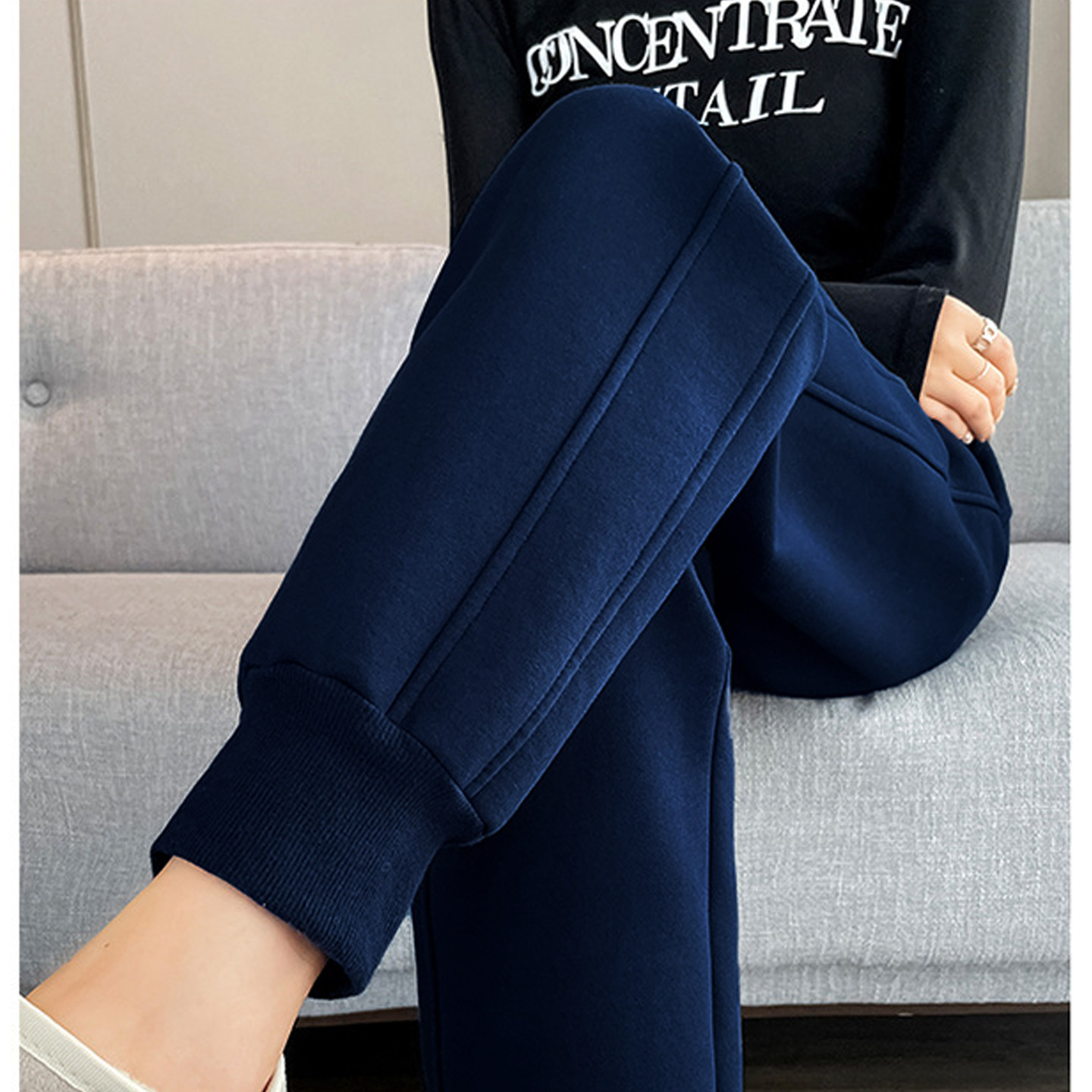 运动裤子女款加绒加厚休闲裤2025新款春秋冬季小个子哈伦束脚卫裤,女装/女士精品,卫裤,淘宝优惠券,粉丝福利购,淘宝优惠卷