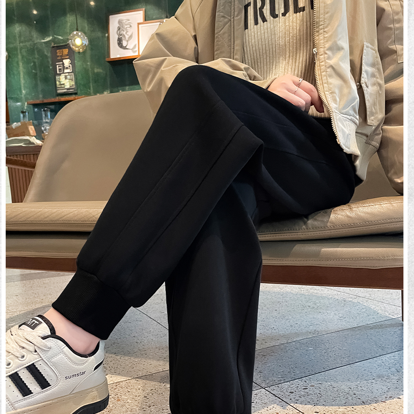 运动裤女秋冬加绒加厚2025新款