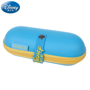 迪士尼眼镜盒米奇墨镜盒儿童太阳镜盒子漫威圆形扁镜盒16 7cm蓝色