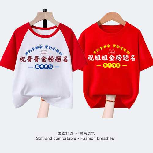 金榜题名短袖纯棉中高考送考服