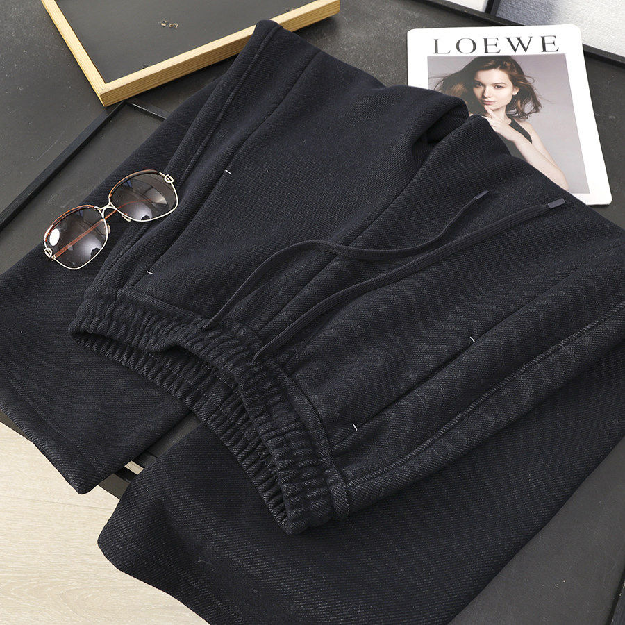 足够厚实~醋酸羊毛加绒 牛仔弯刀裤女休闲抽绳松紧腰镰刀阔腿长裤,女装/女士精品,牛仔裤,淘宝优惠券,粉丝福利购,淘宝优惠卷