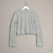 35.9欧元 重工软亮丝辣妹装 短款 出戏班牙 长袖 套头针织毛衣上衣