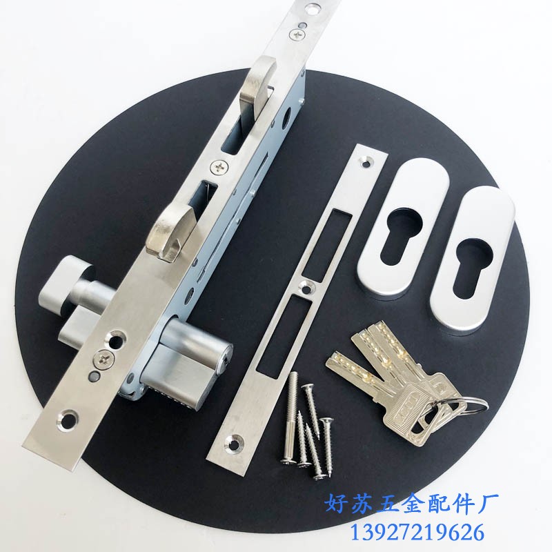 门锁重型移门双钩锁推拉门钩锁