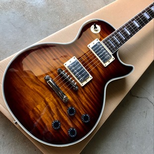 经典 棕色虎纹custom 支持定制 高品质电吉他 G电吉他