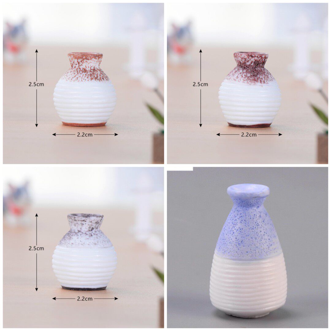 迷你花瓶超轻粘土场景摆饰迷你娃屋配件软陶配件