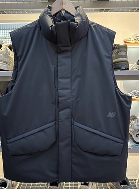 New Balance NB Grey冬季男女同款立领保暖鹅绒羽绒马甲NJE48101