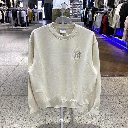 MLB秋冬季男女同款简约百搭舒适圆领长袖休闲卫衣3AMTM0854