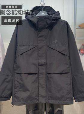 NEW BALANCE NB秋季情侣休闲连帽梭织防风防泼水夹克外套AMJ53304