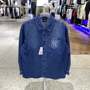 MLB秋季男女款运动休闲满印老花宽松牛仔外套衬衫牛仔裙3ADRB0354
