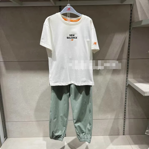NEW BALANCE NB童装短袖套装夏季款男童T恤长裤套装潮 ND2SF2E163