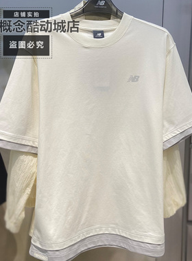 New Balance NB夏款男士休闲运动短袖宽松舒适假两件T恤MT61O8SH