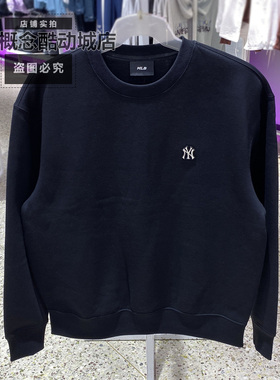 MLB冬季款男女同款NY刺绣小标宽松舒适运动休闲套头卫衣3AMTB0646