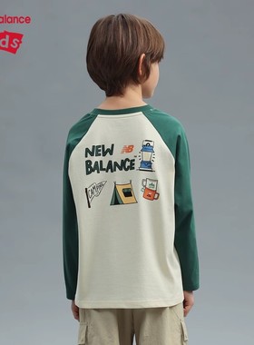 New Balance NB童装男女儿童款舒适长袖圆领休闲T恤潮 ND7DF12073