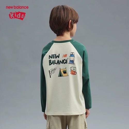 New Balance NB童装男女儿童款舒适长袖圆领休闲T恤潮 ND7DF12073