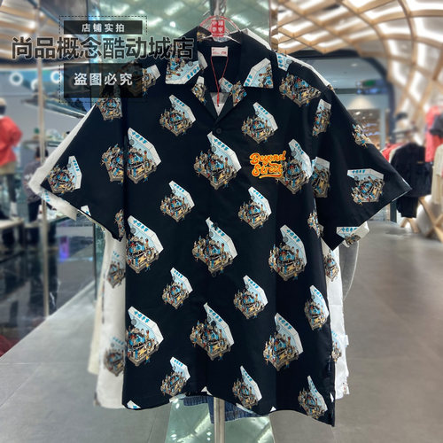 中国李宁×Phil Hackett联名男女款运动宽松休闲短袖衬衫 ASHV033