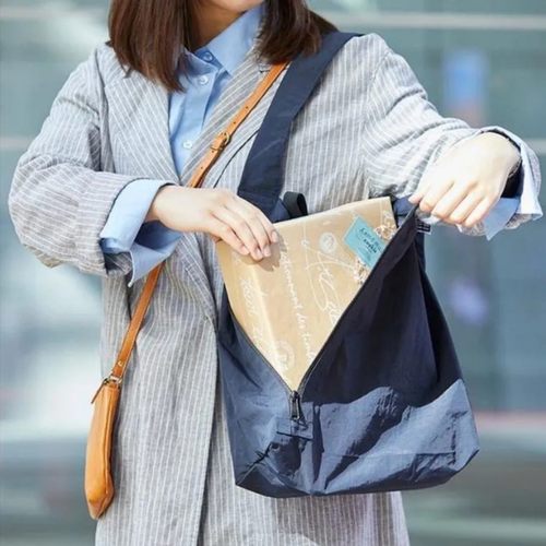 锦宫折叠包单肩包手提托特包可折叠单肩旅行防水收纳方便ins风