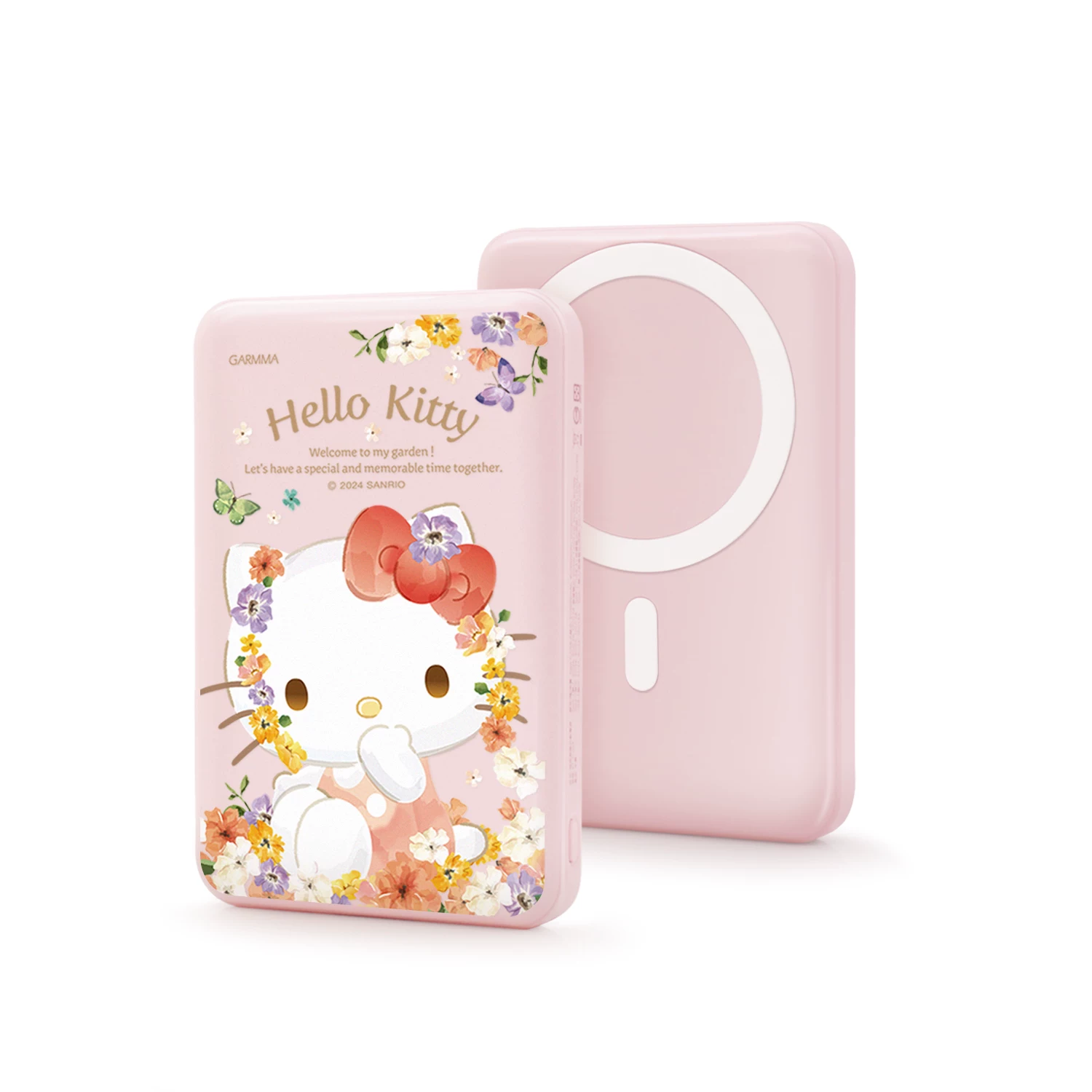Hello Kitty, яблоко, магнитная совместимость сверхтонкой зарядки iPhone 16, ручной телефон, источник питания, 16proMax, iPhone