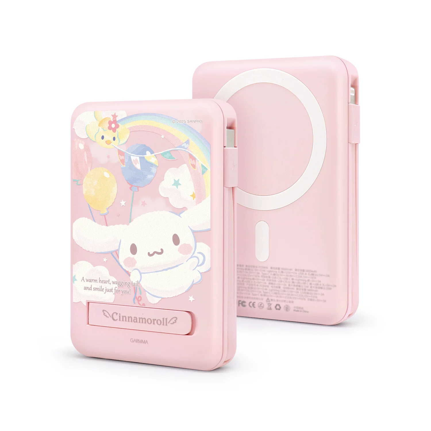 Hello Kitty, яблоко, магнитная совместимость сверхтонкой зарядки iPhone 16, ручной телефон, источник питания, 16proMax, iPhone