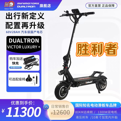 dualtron胜利者Victor 10英寸中小型电动滑板车
