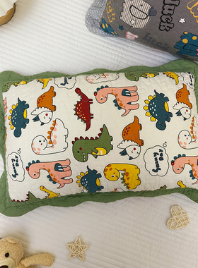 新款卡通纯棉儿童枕头套全棉夹棉加厚枕套30x50cm幼儿园宝宝四季