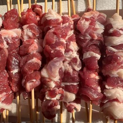 徐州羊肉串山羊羊肉串生肉烧烤羊肉串2斤5斤徐州特产徐州白串