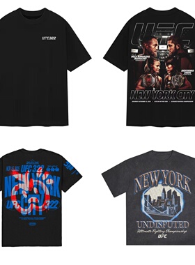 UFC322主赛马哈切夫VS马达莱纳 张伟丽VS舍普琴科纪念对战T恤短袖