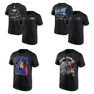 UFC盖恩 Gane重量级冠军T恤 格斗训练透气运动跑步短袖 Ciryl