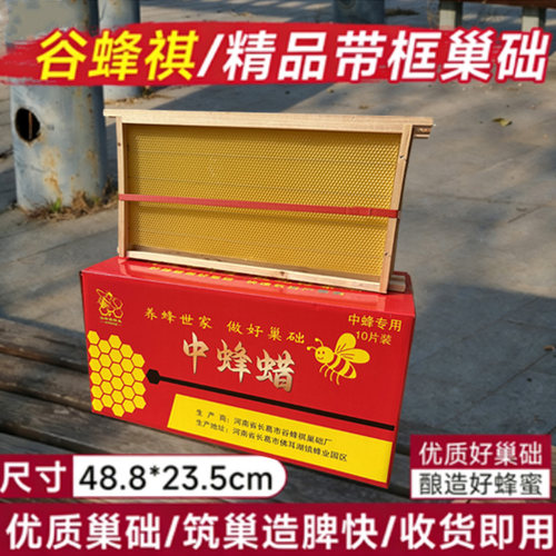 成品巢框巢脾中蜂带框巢础衫木