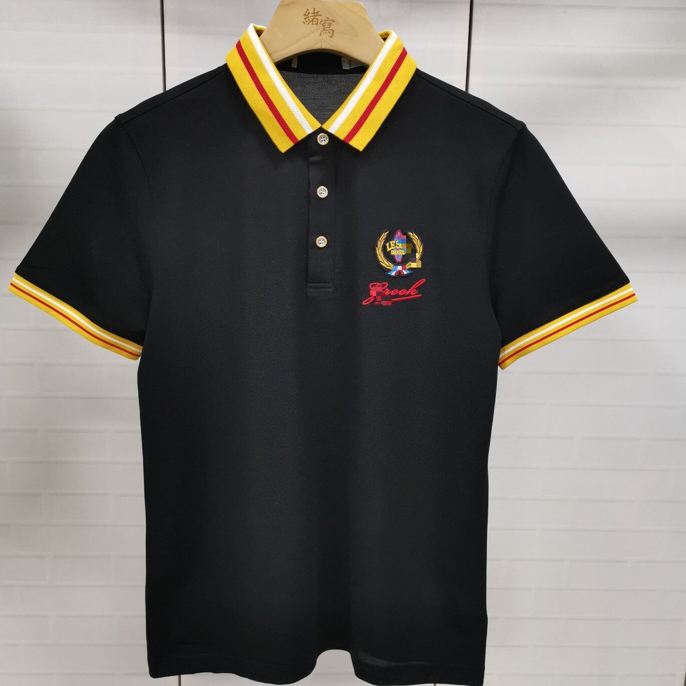 CP598   50  码2024新款路易诗男士商务休闲百搭翻领短袖T恤