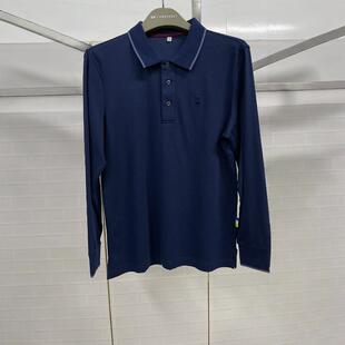 CX352   S码路易凯迪东长袖商务春秋季男士商务休闲翻领常规款T恤