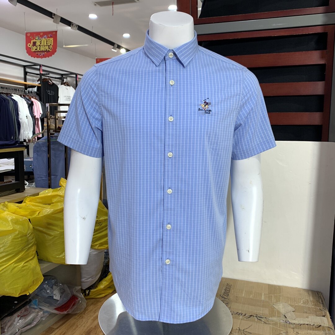 DX41  李来男士翻领新款商务休闲百搭翻领t恤中青年短袖衬衣