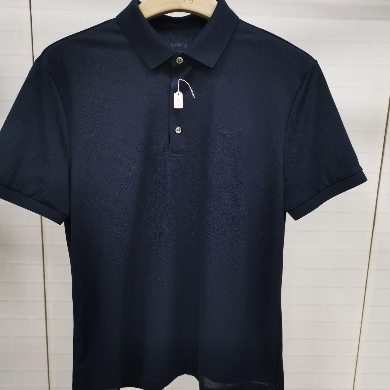 CP424    48码2024新款迪男士商务休闲百搭翻领短袖T恤微瑕
