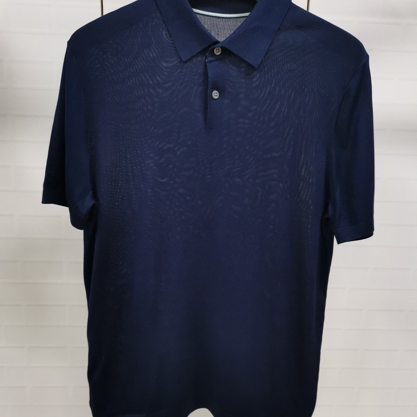 CP517      46码2024新款路易诗男士商务休闲百搭翻领短袖针织衫