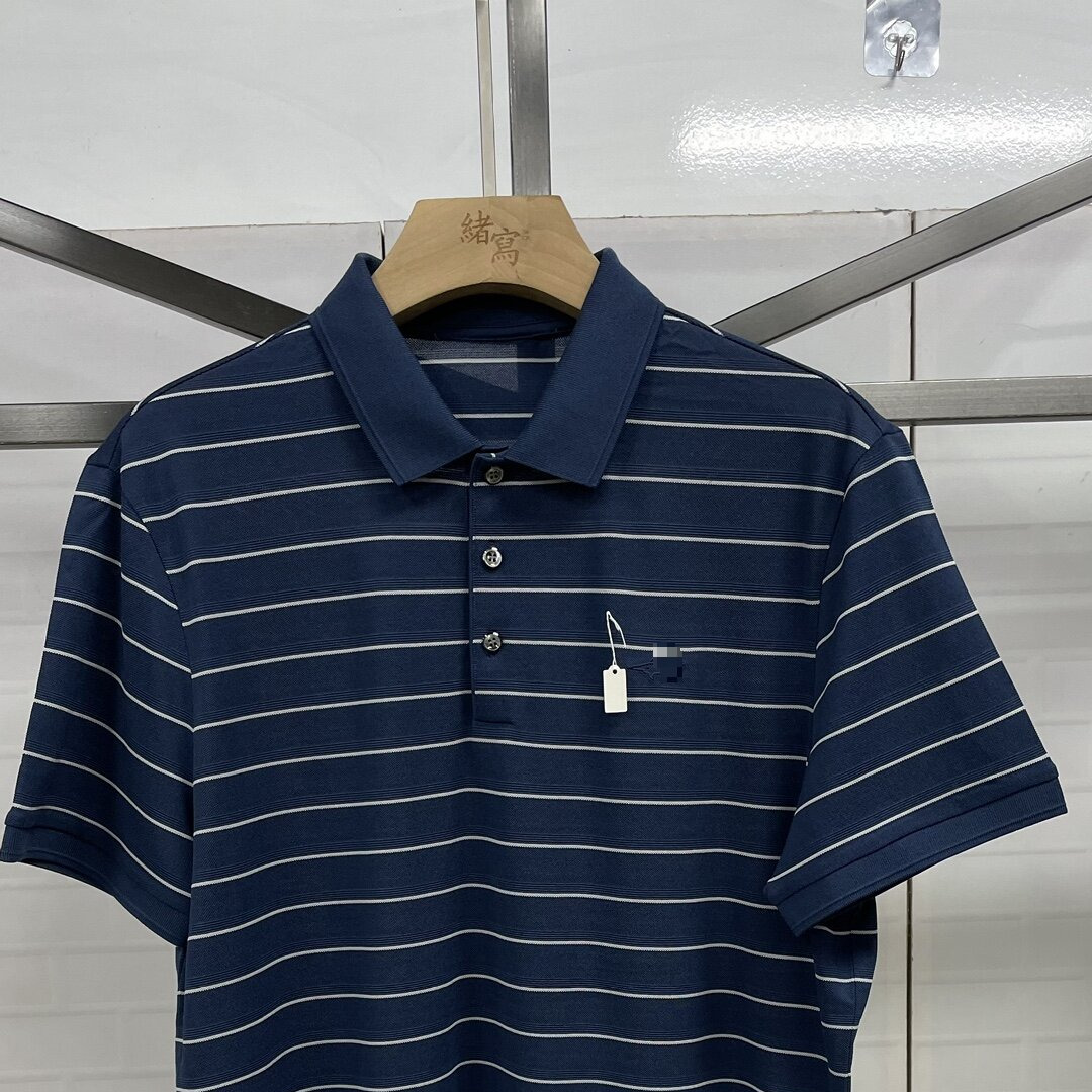 CP127  52码2024新款凯迪路诗兰男士商务休闲百搭翻领短袖T恤瑕疵