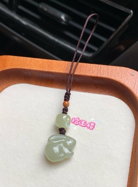 天然和田玉十二生肖鼠牛虎兔龙蛇马羊猴鸡狗猪手机挂件手机链挂件