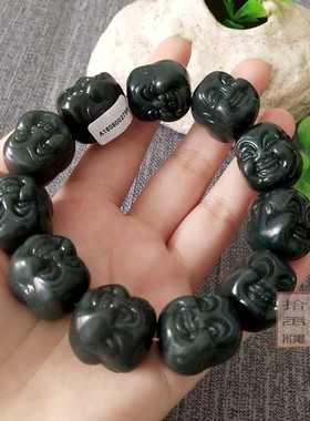 佛公双面雕刻新疆和田玉送证书