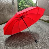 红色雨伞结婚大红色三折伞手动折叠红伞表演舞台拍照用道具双人伞