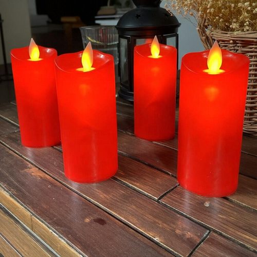 摇摆led电子蜡烛灯红色仿真祭奠