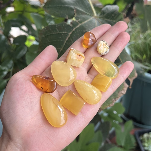 清货这一把全部269虫珀方牌爱心小扣子原石钱都不够琥珀蜜蜡