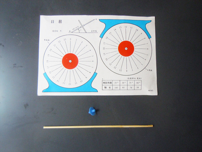 小学科学实验活动之：太阳钟-日晷的制作 实验器材 实验材料P