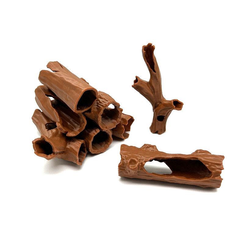 3D打印沉木树洞小鱼小虾躲避屋