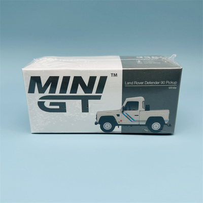 1/64MINIGT#338路虎Defender卫士90皮卡白仿真合金小比例车模收藏