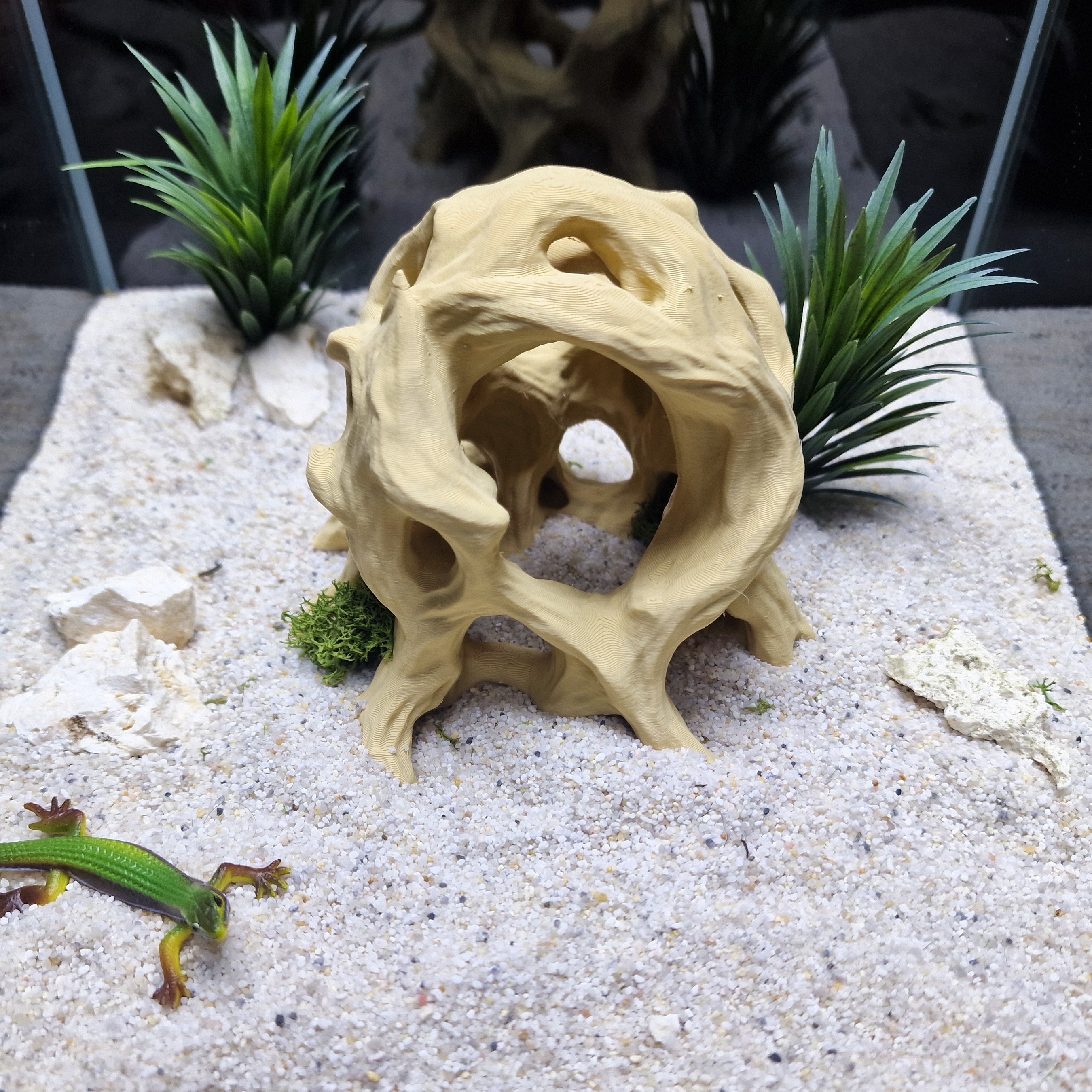 仿真沉木树球树根蜥蜴守宫